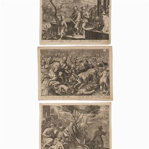 Stradanus (Jan Van der Straet) - Venationes Ferarum, avium, piscium, pugnae bestiarum