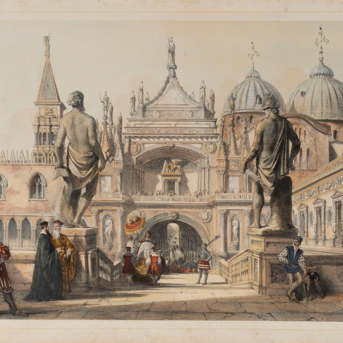 Joseph Nash - St Mark’s Church and the Piazzetta - The Giants Stairs, cromolitografie