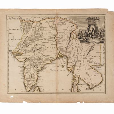India intra et extra Gangem, incisione del 1720