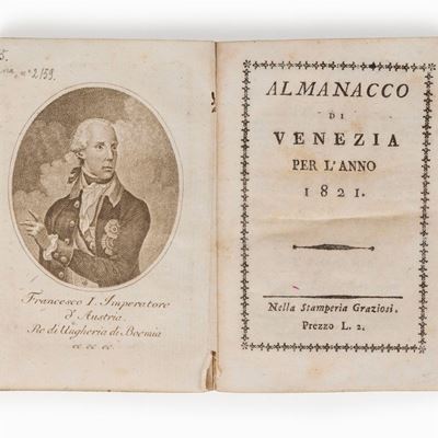 Di Dino Raffaele, Almanacco di Venezia per l’anno 1821, manoscritto originale