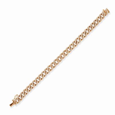 Bracciale con diamanti, oro rosa 18k