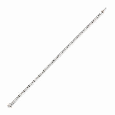 Bracciale tennis in oro bianco 18k con diamanti taglio brillante