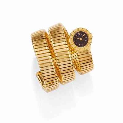 Orologio tubogas 'Serpenti' in oro giallo 18k