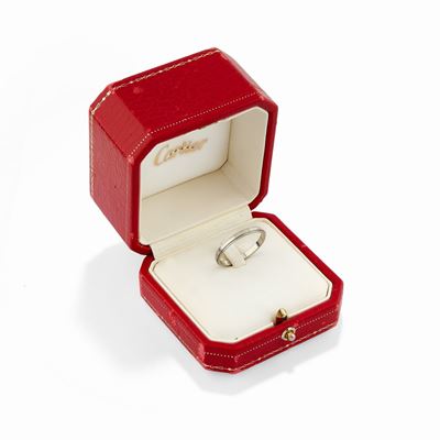 Anello in platino, misura 23, peso 3,70 g