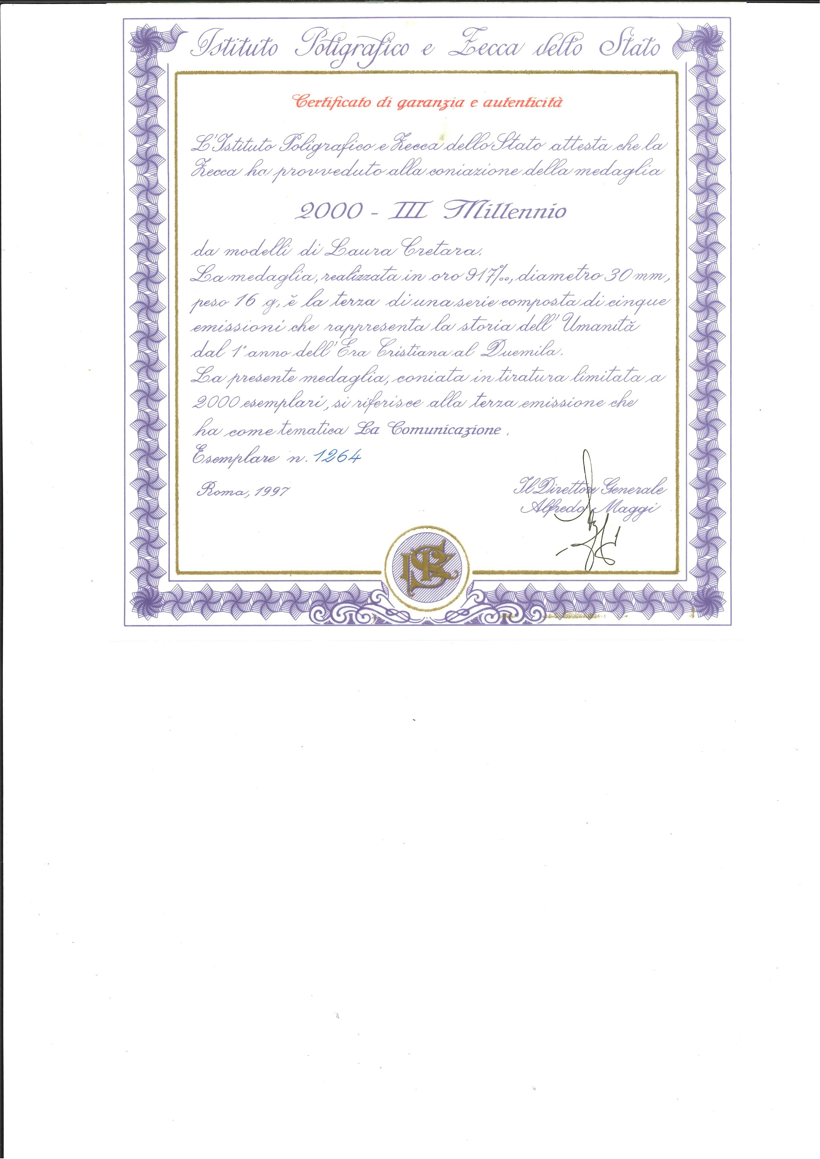 Cinque Medaglie Commemorative