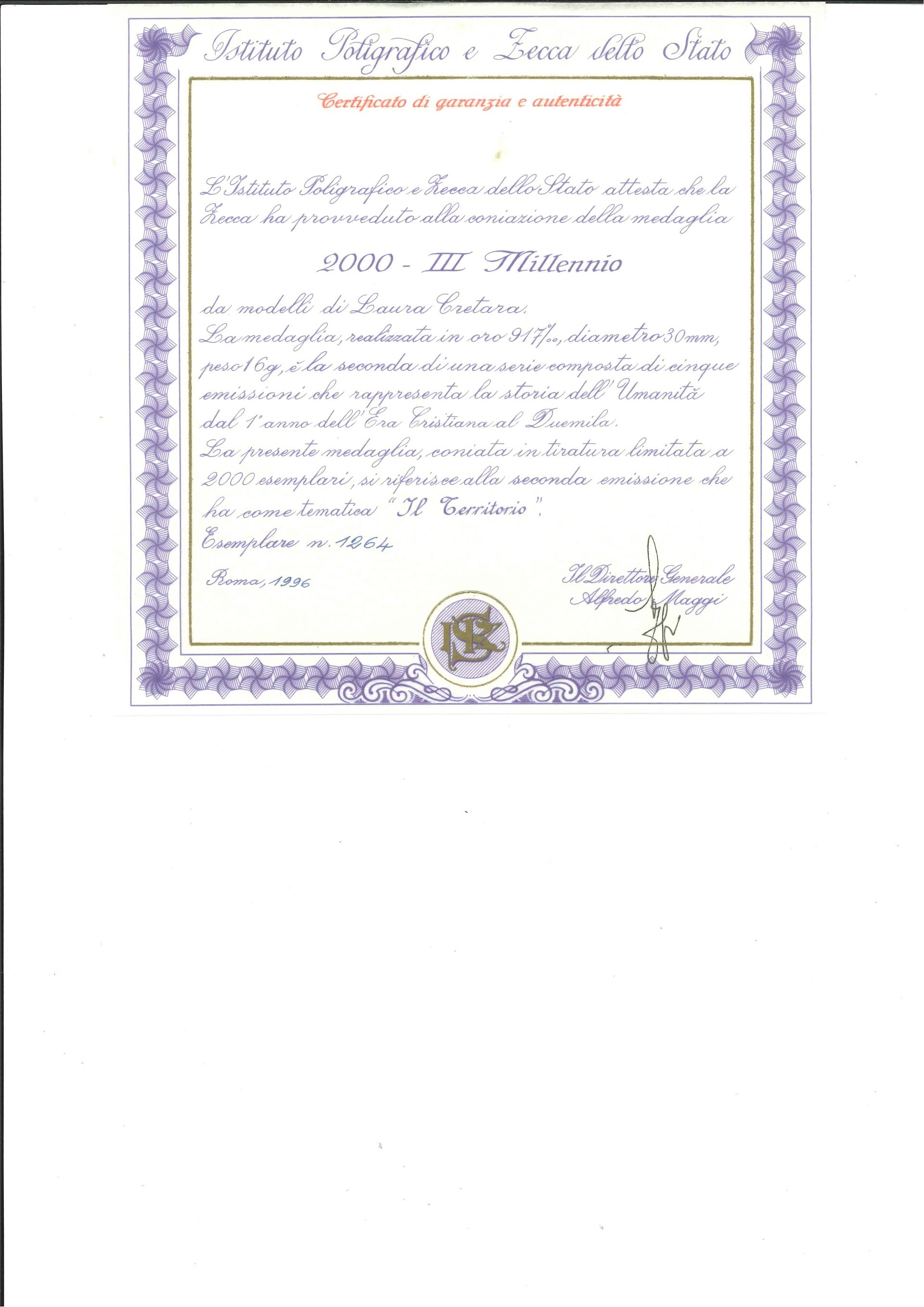 Cinque Medaglie Commemorative