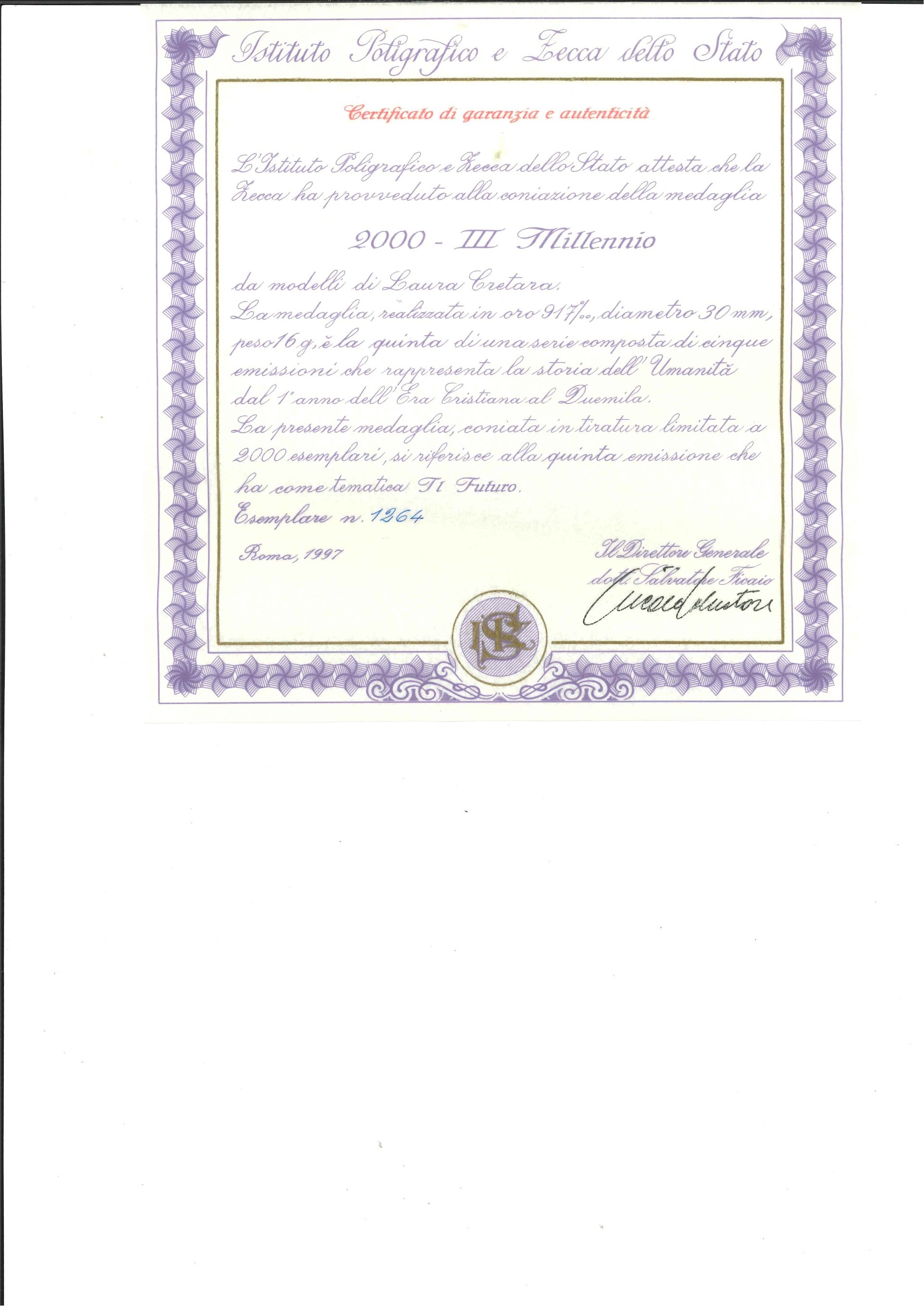 Cinque Medaglie Commemorative