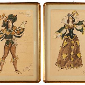 Bozzetti per il ballo in maschera al Teatro alla Scala
