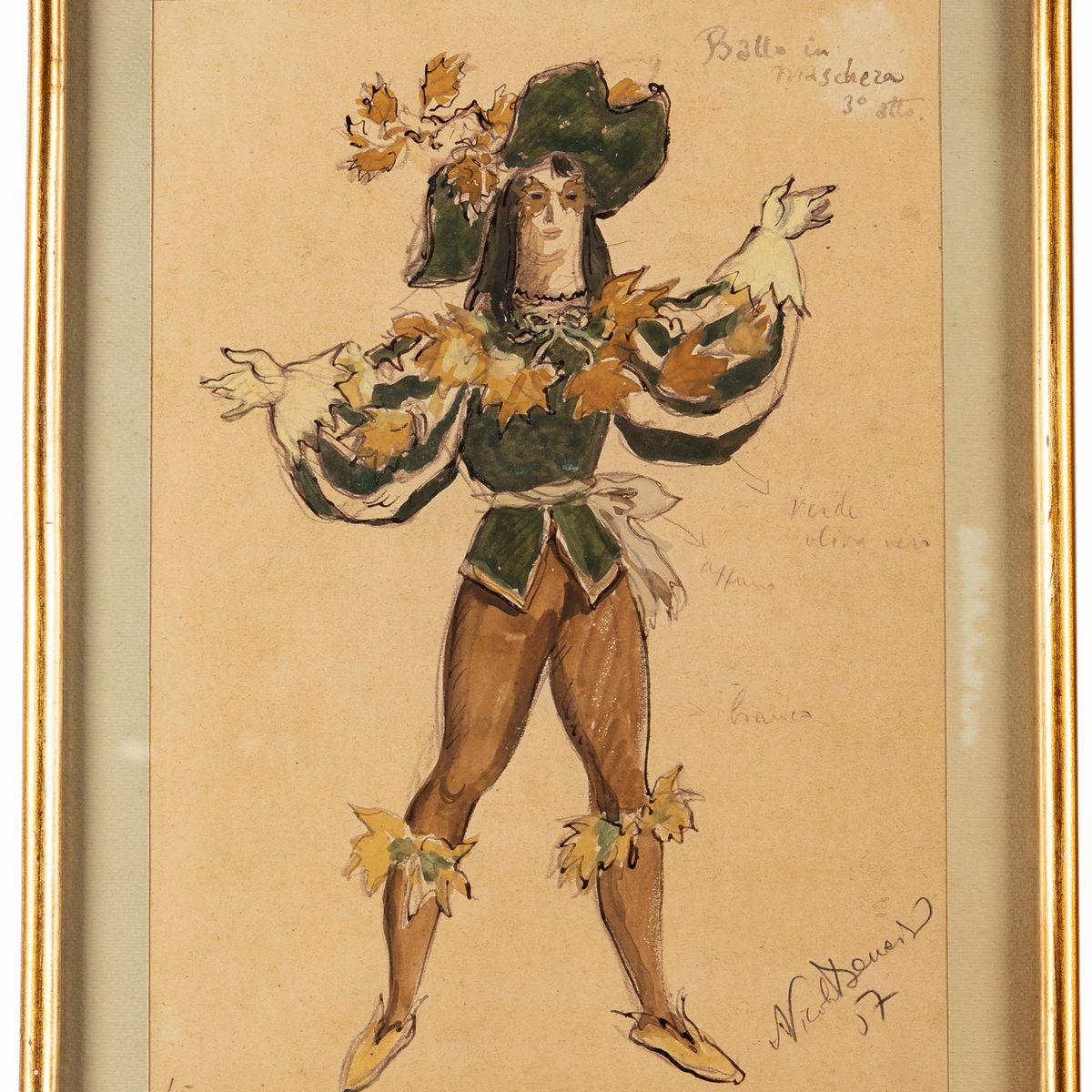 Nikolai Aleksandrovic Benois - Bozzetti per il Ballo in Maschera al Teatro alla Scala