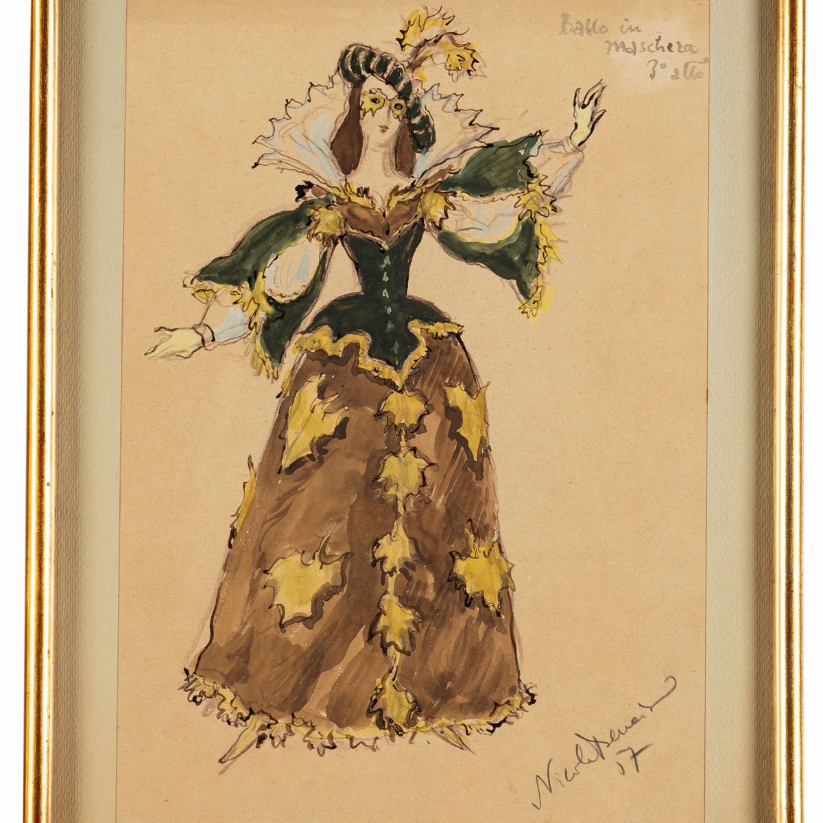 Nikolai Aleksandrovic Benois - Bozzetti per il Ballo in Maschera al Teatro alla Scala