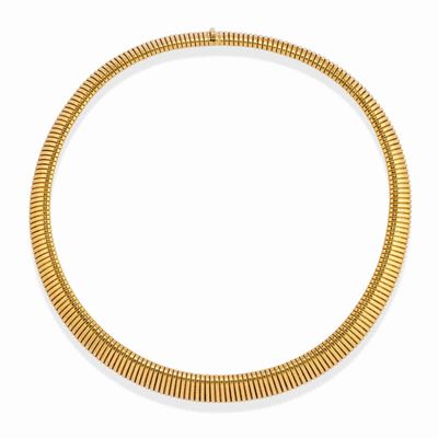 Girocollo in oro giallo 18k, maglia tubogas