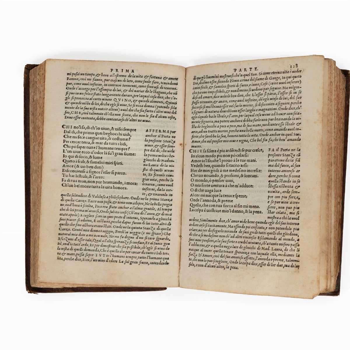 Il Petrarca con esposizione di Alessandro Vellutello, edizione del 1550