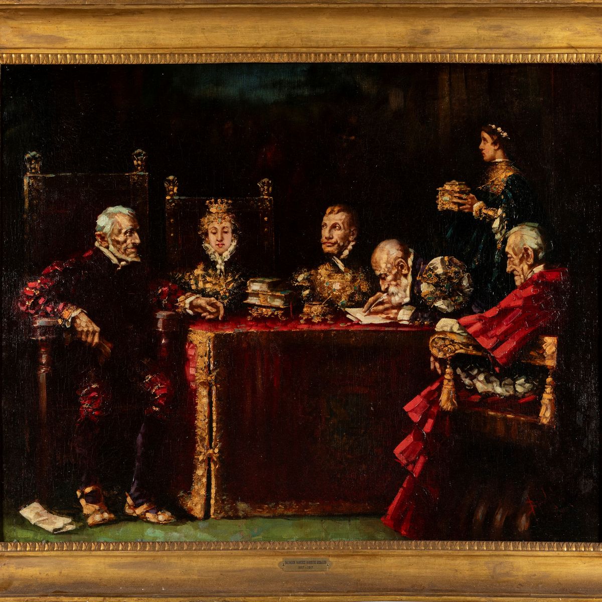 Salvador Sanchez Barbudo - Il Contratto di Matrimonio tra Isabella di Castiglia e Alfonso D'arago...