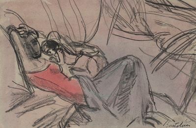 Lotto di due disegni: Maternità