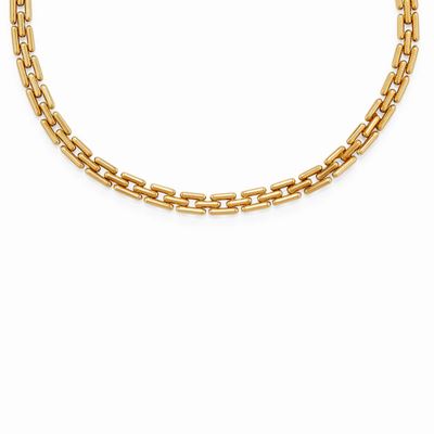 Collana in oro giallo 18k a catena con maglie rettangolari