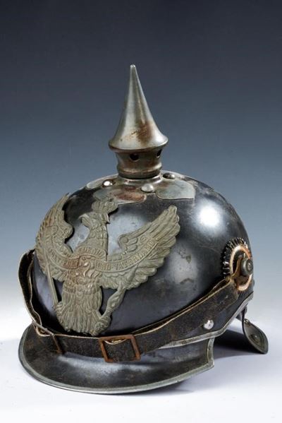 Raro Pickelhaube da Truppa per Cacciatori a Cavallo