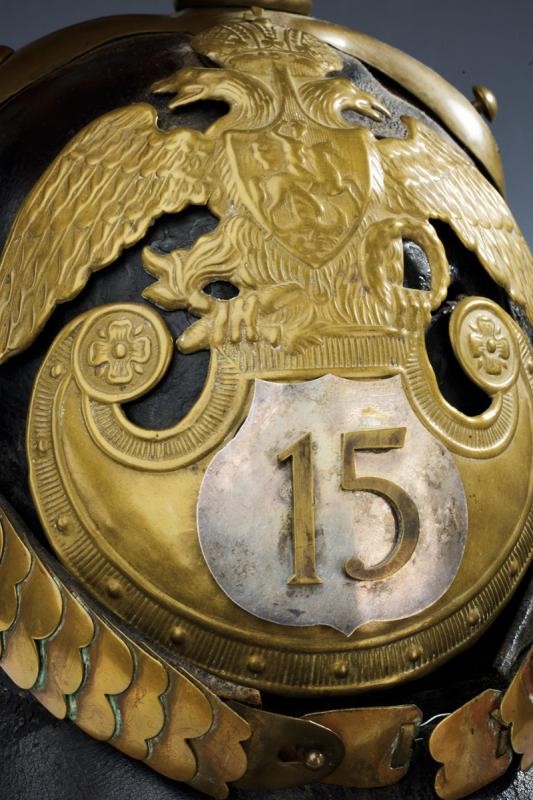 Raro Elmo da Truppa Mod. 1844 del 15∞ Reggimento di Fanteria