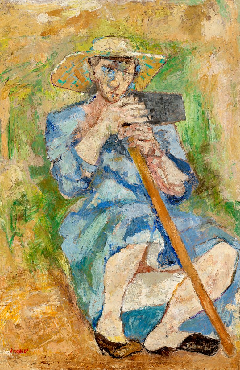 Fausto Pirandello - Donna con la zappa (Zappatrice stanca) 1951 | Arte
