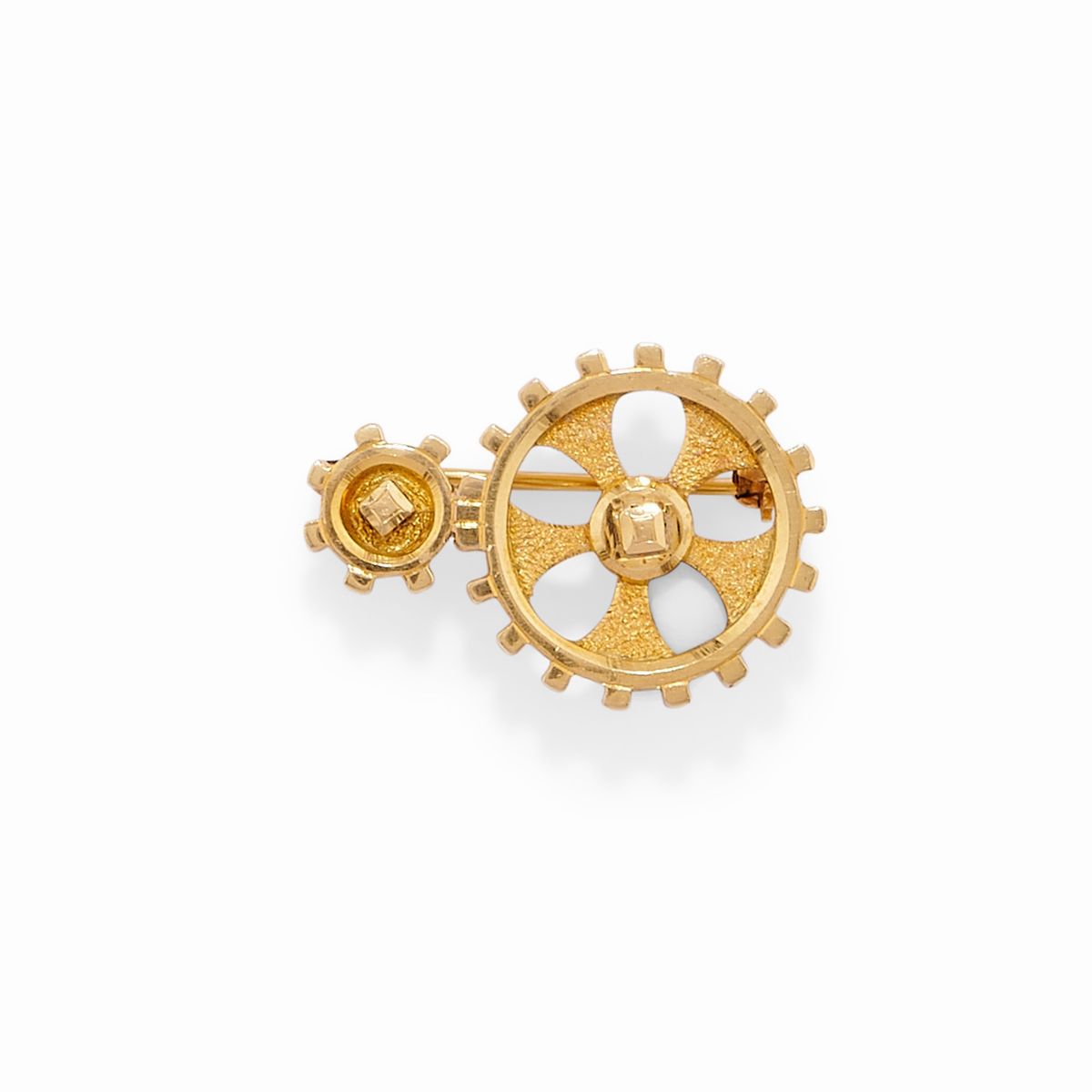 Spille in oro giallo 18k e argento, con diamanti e smalto