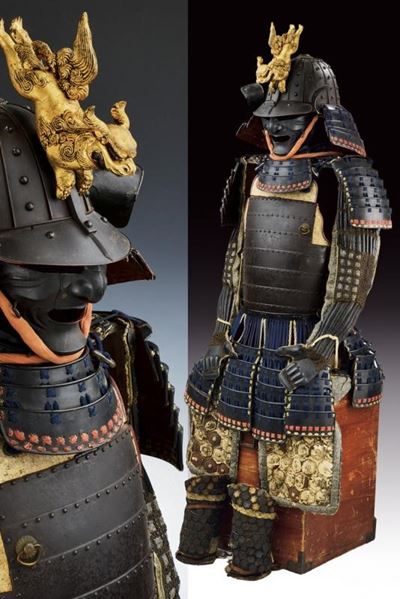Bella Yoroi (armatura da Samurai) con Kabuto Firmato