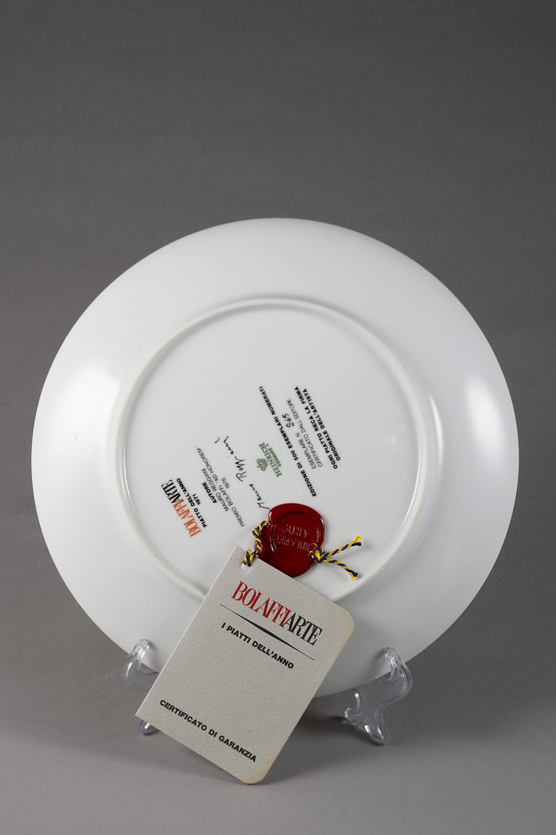 Mauro Reggiani - Piatto dell'anno, ceramica, d. cm 24,5, 1971