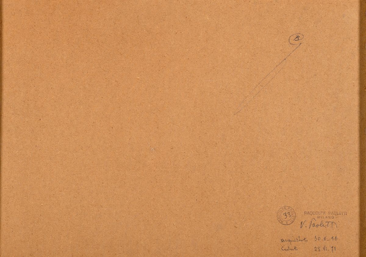 Ottone Rosai - La toppa, olio su masonite, 1956