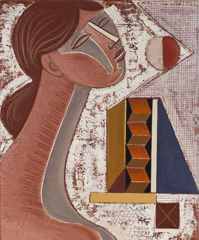 Volto verso l'alto, olio su tela, 1971