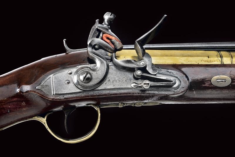 Bel Trombone a Pietra Focaia da Marina con Baionetta a Scatto Firmato Jones
