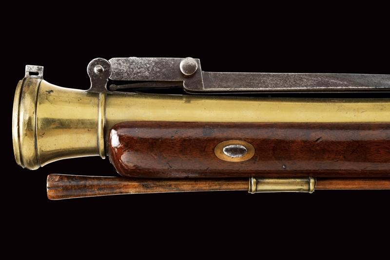Bel Trombone a Pietra Focaia da Marina con Baionetta a Scatto Firmato Jones