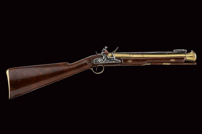 Bel Trombone a Pietra Focaia da Marina con Baionetta a Scatto Firmato Jones