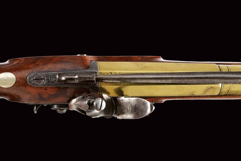 Bel Trombone a Pietra Focaia da Marina con Baionetta Firmato Richards