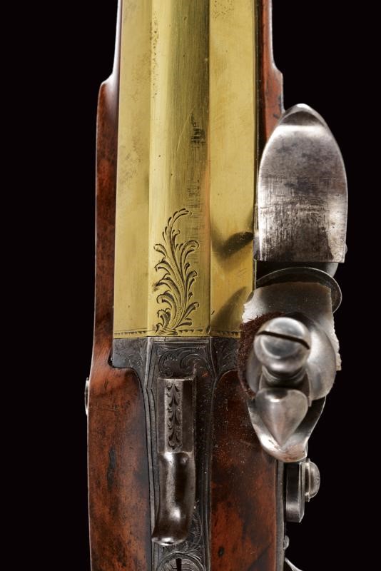 Bel Trombone a Pietra Focaia da Marina con Baionetta Firmato Richards