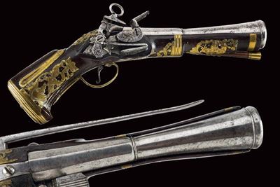 Pistola a Pietra Focaia a Trombone