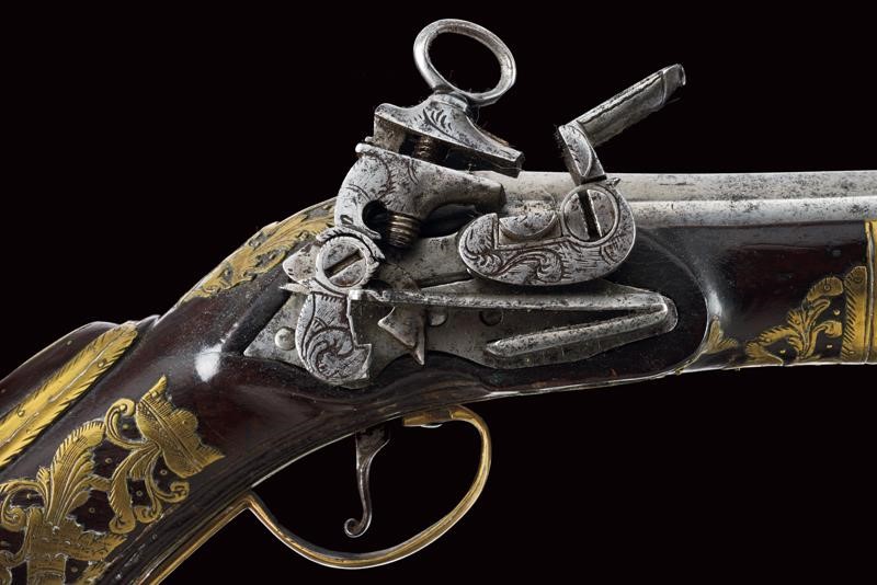 Pistola a Pietra Focaia a Trombone