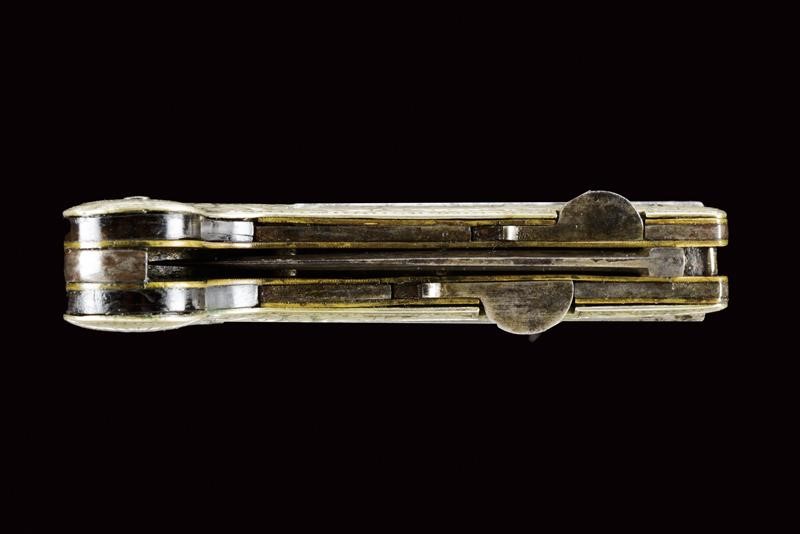 Rara Pistola a Luminello a Due Canne con Coltello