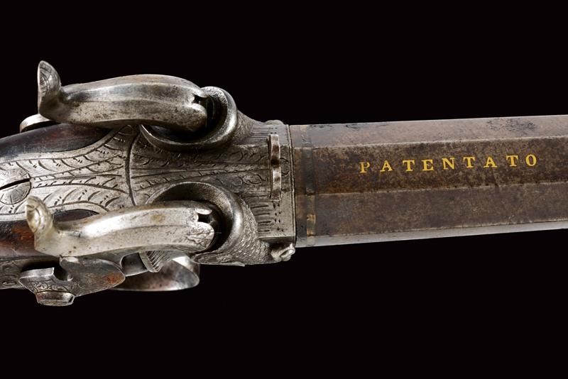 Rarissimo Paio di Pistole a Luminello a Cariche Sovrapposte di Colombo