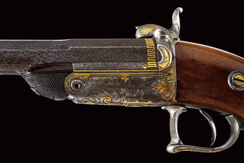 Bellissimo Paio di Pistole a Spillo Appartenute a Guglielmo Duca di Brunswick