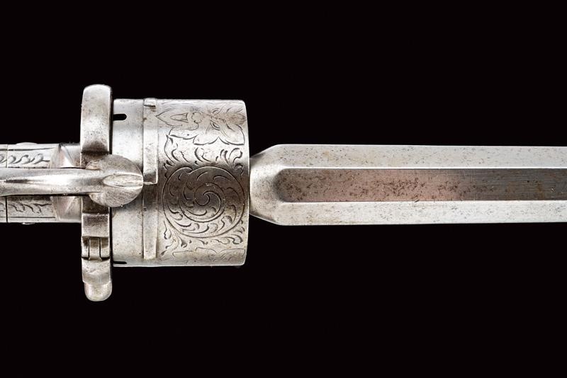 Raro Revolver Dumonthier a Spillo con Coltello