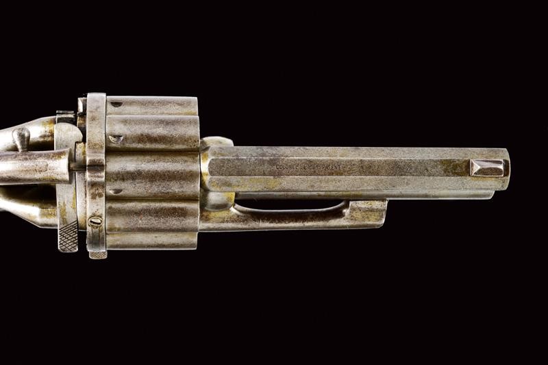 Raro Revolver le Mat a Doppia Canna a Percussione Centrale