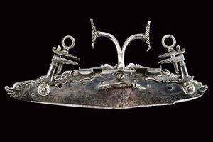 An elegant and very rare double-hammer snaphance lock