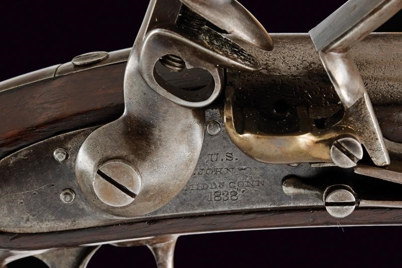 Interessante Pistola a Pietra Focaia D'ordinanza Mod. 1836 di R. Johnson