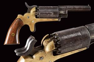A John Walch Ten-Shot Double Hammers Pocket Revolver