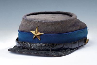 Raro Kepi da Truppa di Fanteria Confederata del Texas