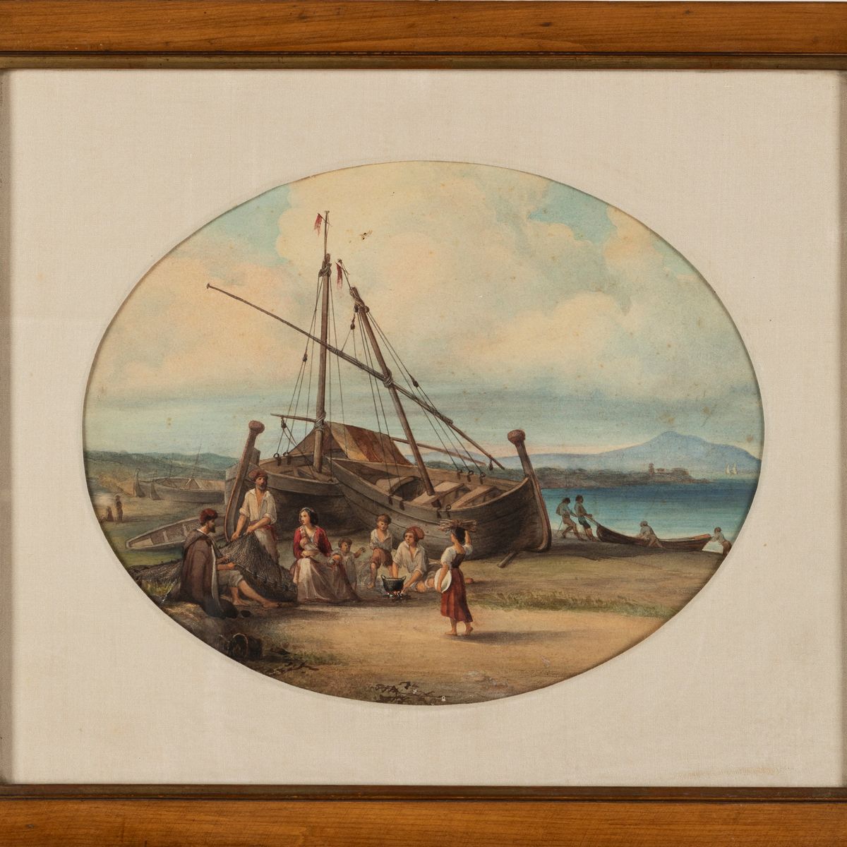 Scuola Italiana del XIX Secolo - La Famiglia del Pescatore