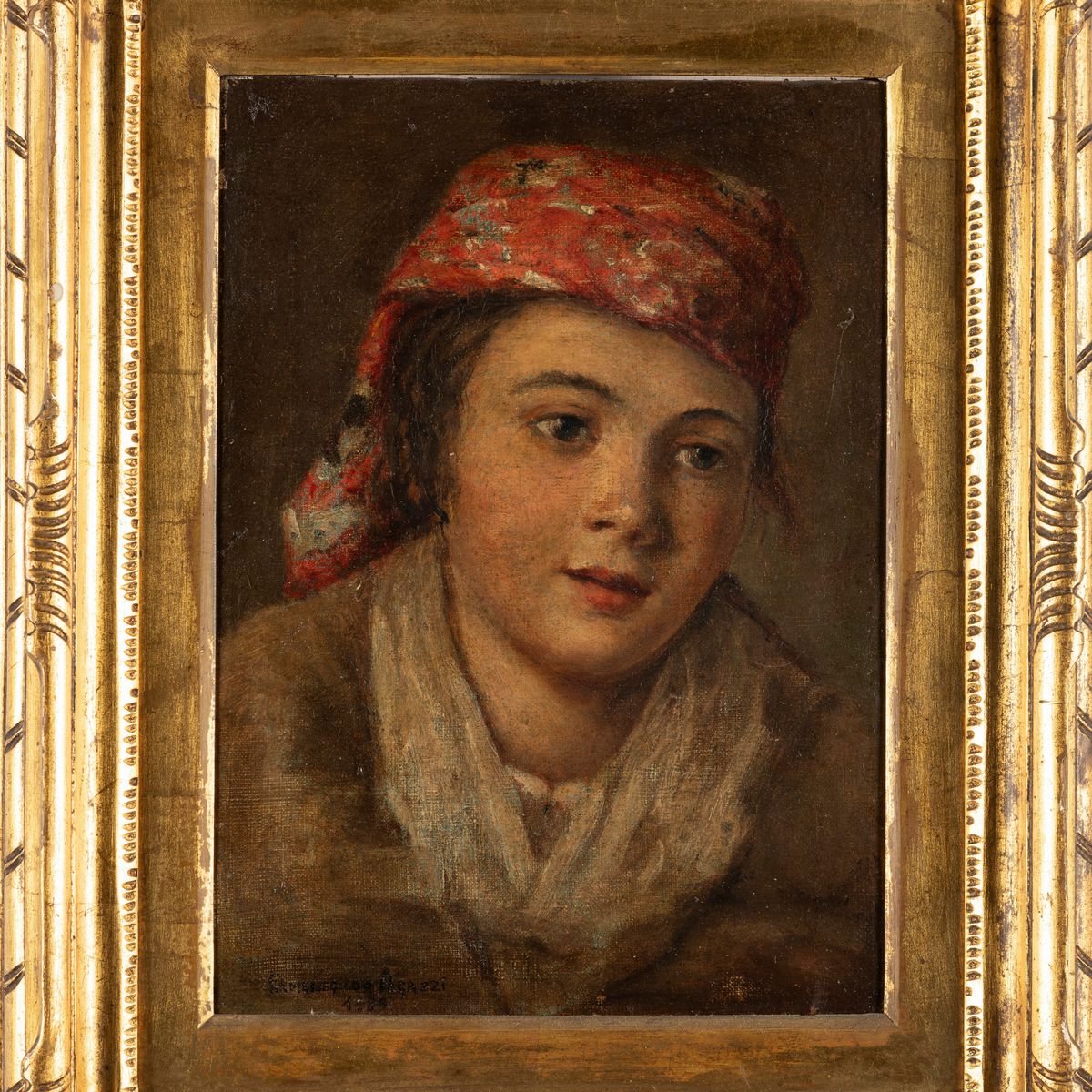 Ermenegildo Agazzi - Giovane con Fazzoletto Rosso