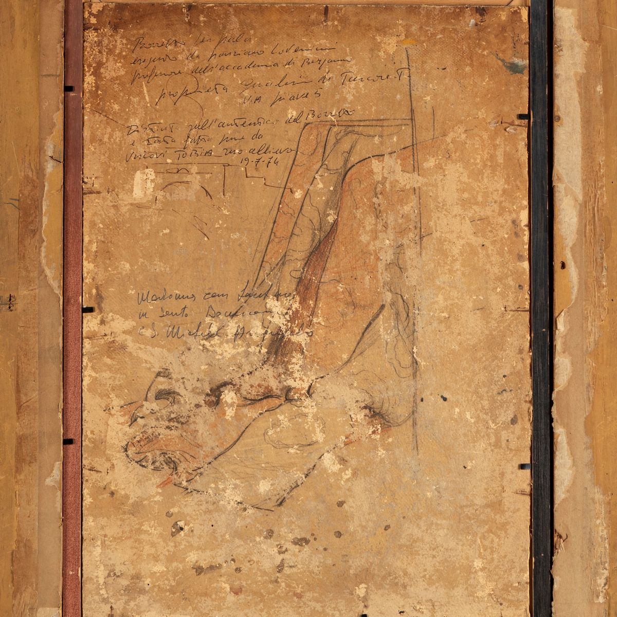 Ponziano Loverini - Bozzetto per Pala D'altare (apparizione della Vergine a un Santo Domenicano e...