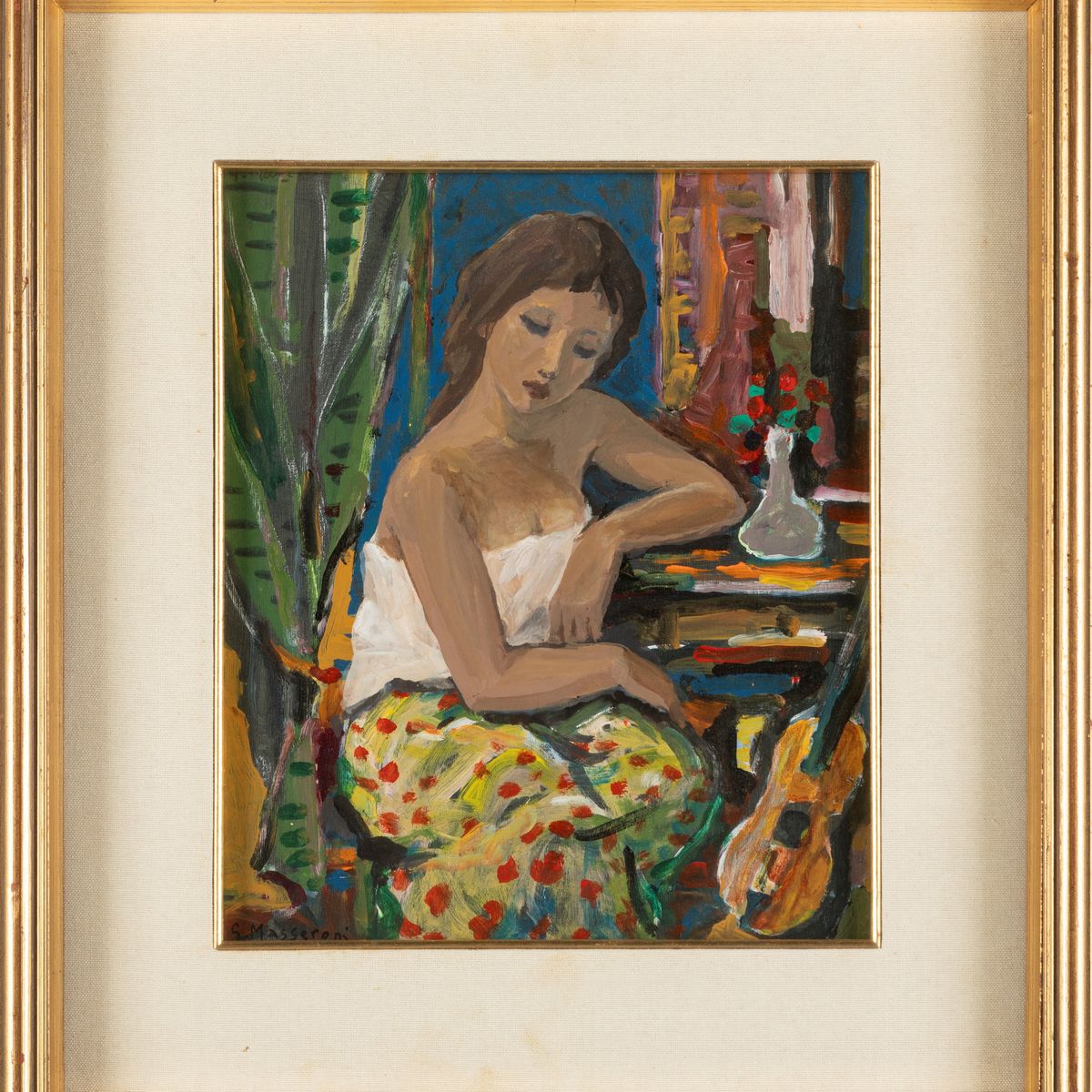 Giulio Masseroni - Donna con Chitarra