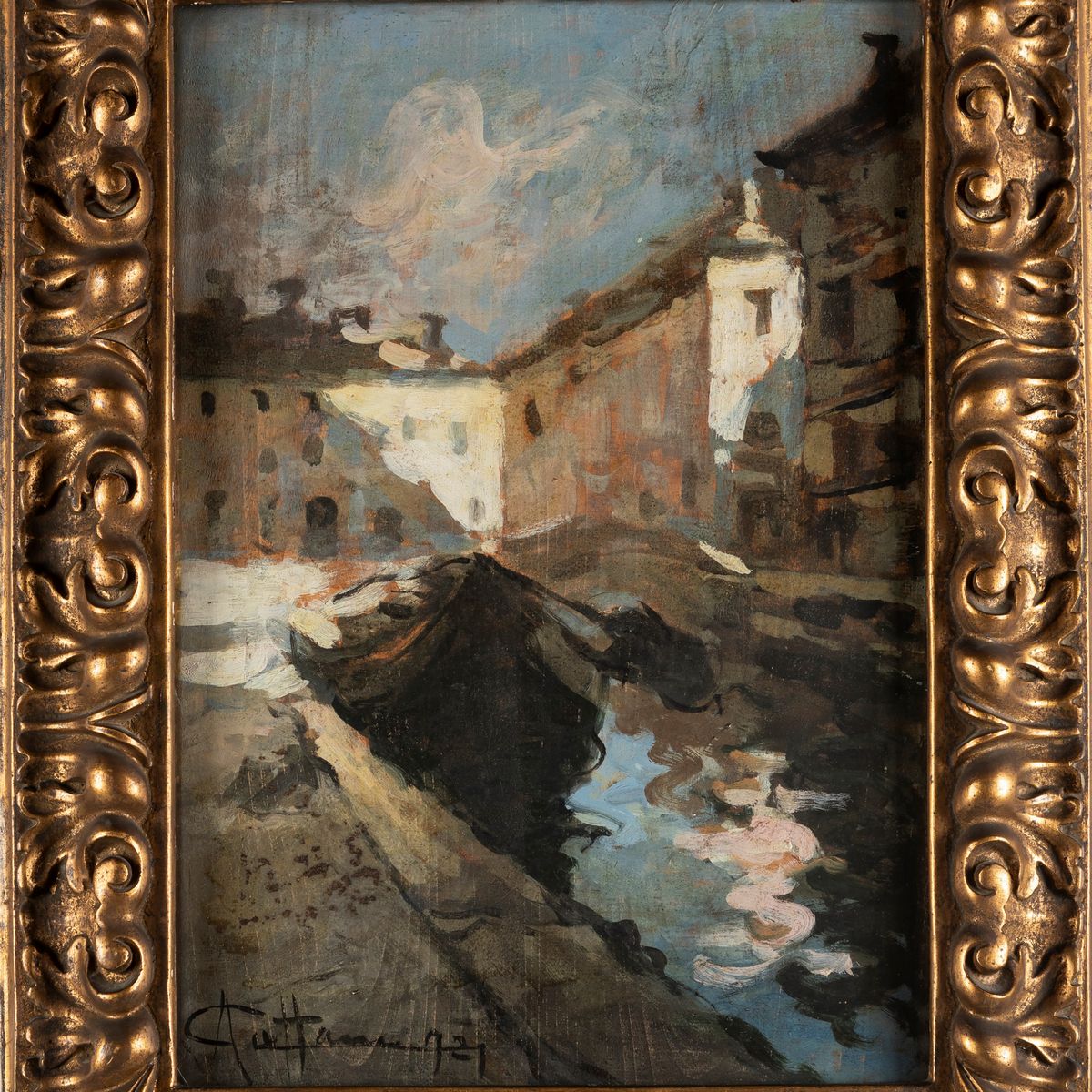 Achille Cattaneo - Scorcio di San Marco a Milano