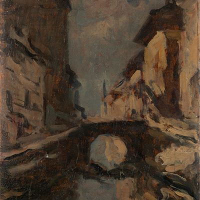 Scorcio di Naviglio a Milano