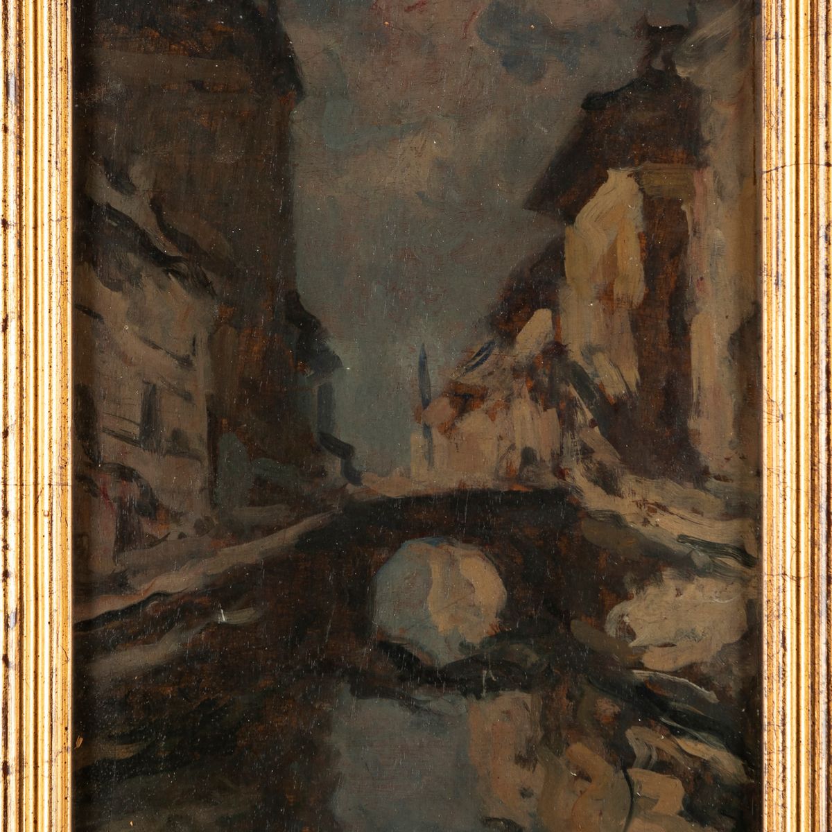 Achille Cattaneo - Scorcio di Naviglio a Milano